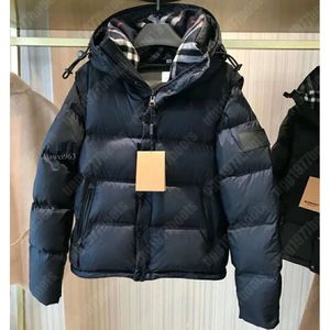 Hommes Parkas Designers Plaid à capuche thermique Designer Zipper Black North Veste manches détachables Gilet Lettres Hiver Ski Street Co