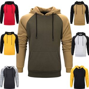 Heren Patchwork Mouw Hooded Sweatshirt Dames Windbreaker Hoodies Casual Blouse Pocket Streetwear Male Casual Uitloper Paren Pullover Lopen Tops