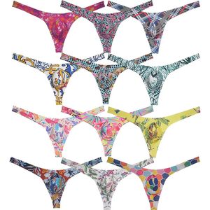Modèles pour hommes tongs g-string extensible Spandex maillot de bain vêtements quotidiens plage Tangas Sexy Mini Bikini pantalon court