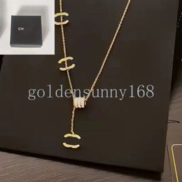 Heren hanger designer ketting sieraden luxe kettingen mode mannen dames trendy persoonlijkheid titanium sleutelbeen ketting kristal parel bruiloft cadeau met doos