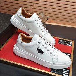 Mens Philipe Plein Shoes Marque Low-tops Luxury Designer Shoe Fashion High Quality Leather Metal Skulls PP Patter Business Blocs Business Running Sneakers For Men