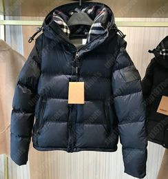 Designers Plaid à capuche vers le bas veste de designer thermique fermeture éclair noir veste du nord manches gilet détachable lettres hiver ski couple burberyity veste