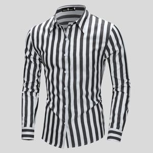 Camisas de vestir de algodón a cuadros para hombre, camisa informal de negocios ajustada de manga larga de alta calidad para hombre, talla grande S-2XL 240326