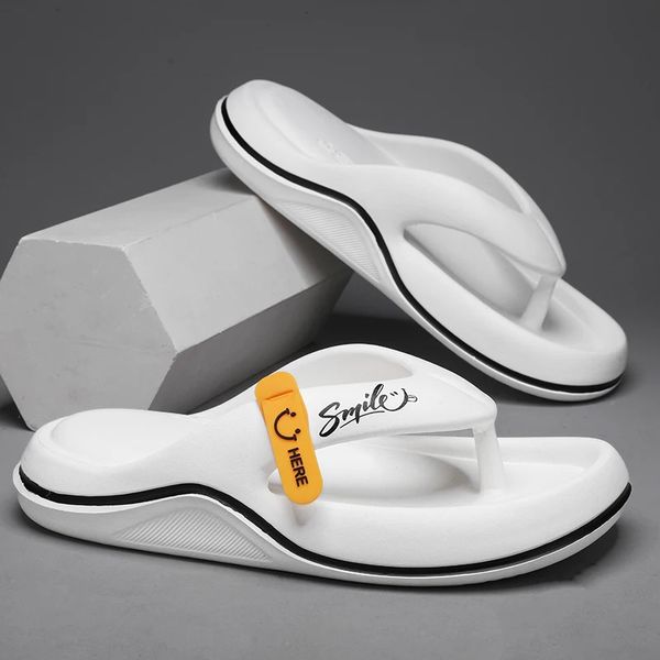 Plate-forme pour hommes Flip Flops Summer Soft Sole Eva Slippers For Men Outdoor Casual Beach Shoes Home non glisse de salle de bain 240416