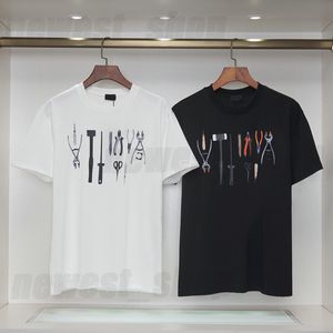 Mens Plus Size Designer T-shirt T-shirts Luxe t-shirts Casual Basic Classic Letter Summer Black White Tools Paris Geometric Tee Tops