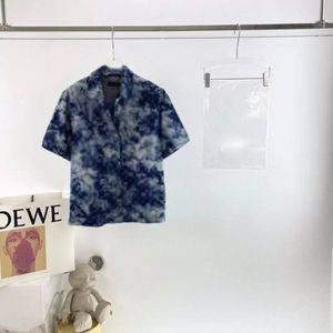 Heren Grote maten Nieuwe spijkeroverhemden herenshorts Volledige bedrukking Drie bloemen cowboyknopen Shirt met korte mouwen Zomeruitloper jeugdtrend x4zT#