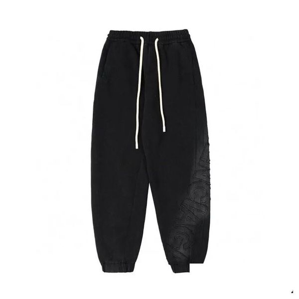 Pantalones de talla grande para hombre Trabajo informal y algodón para mujer Grueso Grande Ajuste suelto Todos los días Moda versátil Pierna recta Entrega Ropa Otwva