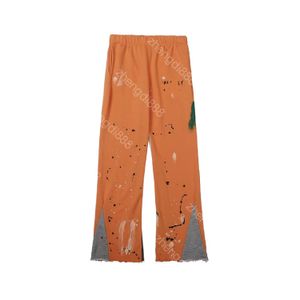 Pantalons de survêtement rembourrés de haute qualité pour hommes Pantalons de survêtement décontractés Los Angeles Vintage Womens Wide Leg Hip-hop High Street Speckle Graffiti Long Straight Tube