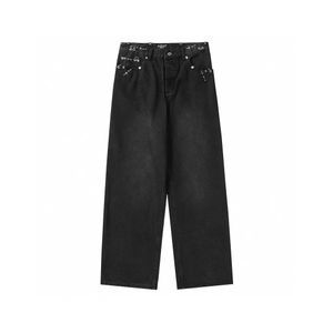 Pantalon de taille plus pour hommes col rond brodé et imprimé style polaire vêtements d'été avec rue pur coton 4WF drop livraison vêtements otfkl