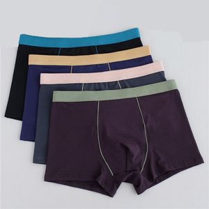 Mens Plus Size Underpants Boxers Briefs Solid Color Cotton Breathable Underwear Trunks 5XL 6XL 7XL 8XL