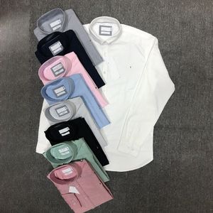 Polo para hombre Camisa de cocodrilo Manga clásica Polos de negocios Bordado Otoño Moda Francia Camiseta larga OT8T