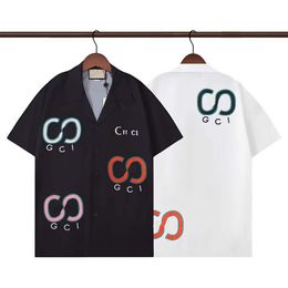 Polo para hombre Camisa de diseñador Hombres Camiseta Hombre Camiseta negra Ropa para mujer Carta de moda Cuello redondo simple Estampado de manga corta para hombres y mujeres Tops Tamaño-M-3XL