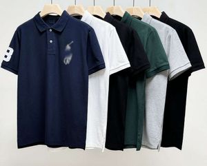 Heren Polo Shirt Designer 2024 Zomer Rapel T-shirt Halve mouw Pure katoen klassiek Massief kleuren Paarden geborduurd patroon kleding S-XXL8WF