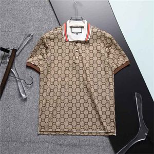 Heren Polo Shirt Designer Polos Black Shirts Man Fashion Luxe Wit Borduurwerk Snake Little Bees Printing Brands Plaid T -Shirt Tops Tee Mens T Shirtq88821