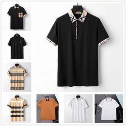 mens polo shirt designer polos pour homme mode casual haute qualité 100% coton respirant infroissable mince vêtements commerciaux rue revers vêtements à manches courtes