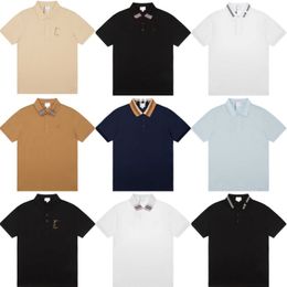 camisa polo para hombre polos de diseñador camisas para hombre enfoque de moda bordado liga tartán diseño patrón de impresión ropa camiseta blanco y negro camiseta para hombre tamaño M-3XL