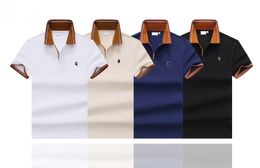 Polo pour hommes polos de créateurs chemises pour homme mode emblème de chevalier brodé sur la poitrine motif d'impression vêtements vêtements t-shirt noir blanc beige bleu t-shirt pour hommes