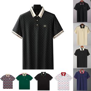 Mentes Polo CHIRNER POLOS CHIRTS POUR MAN FOCH FOCUME BRODERIE GARTER LITTES ABEUR