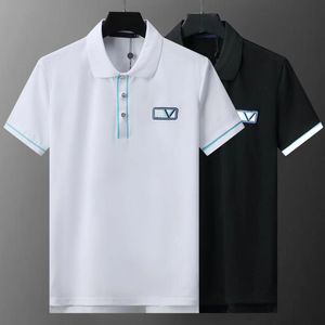 Polos de polo diseñador Polos camisas para hombre enfoque de moda bordado serpiente paletas pequeñas abejas de impresión ropa ropa camiseta para hombres en blanco y negro camiseta