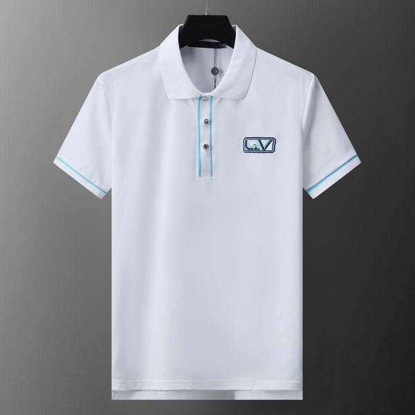 Polo pour hommes Polos de créateurs Chemises pour homme Mode Focus Broderie Serpent Jarretière Petites abeilles Motif d'impression Vêtements Vêtements Tee Noir et blanc T-shirt pour hommes # 048