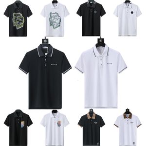 Mens Polo Designer Polos Tracksuit Shirts noirs Man Fashion Business Luxury White Quality Mranches Plaid Tshirt Tops Tee Mens T-shirts