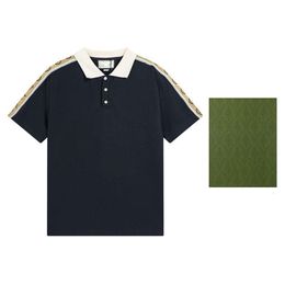 Camiseta de polo para hombre Tamisa de diseñador de la camiseta masculina nueva tendencia para hombre bordado bordado solapas de rayas de manga corta polo suave suave camiseta superior 202439