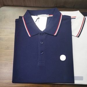 Hommes Polo Shirt Designer T-shirt Nouvelle Tendance Hommes Brodé Couleur Unie Rayé Revers Marque Polos À Manches Courtes Chemises D'été Confortable Respirant Tee