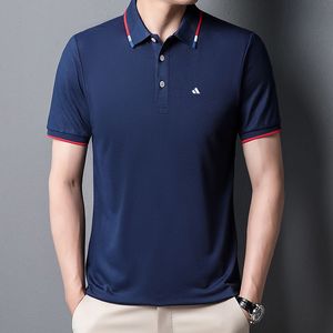 Heren Polo Shirt Designer T Shirts Nieuwe trend Men Rapel Borduurde vaste kleur gestreepte revers merk Korte mouw Polo's Shirts zomer luxe comfortabel ademende tee