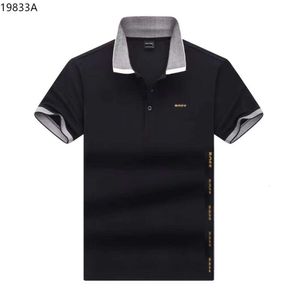 Hommes Polo luxe HUGO lettre décontracté à manches courtes patron hommes mode lâche revers demi patron vêtements T-shirt de haute qualité