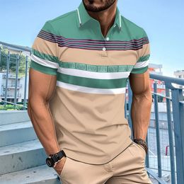 Heren Polo shirt Snelle drogende kleding Modieuze klassieke ademende korte mouwen T -shirt Outdoor Oversized Casua 240403