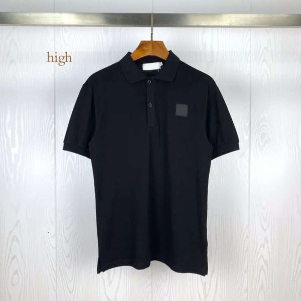 Polo Homme Rétro Marque Classique T Hommes T-shirts Broderie Manches Courtes Été Revers Couleur Unie Poitrine Lettre Décoration Tops Stones Island Tidal Flow high 31