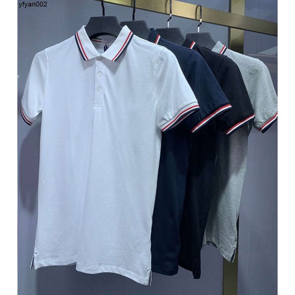 Mens Polo Camisas Designer Camisa Alta Bordado Cor Lapela Top Quality Roupas Tamanho MSR0