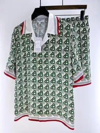 Polos pour hommes Chemises de créateurs Chemises pour hommes Chemise à manches courtes CASABLANCA Style français Design coeur vert confort Chemises décontractées