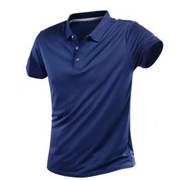 Polos pour hommes été séchage rapide maillots à manches courtes polo chemises courtes homme coton Polyester Camisa Masculina haut blouse 240202