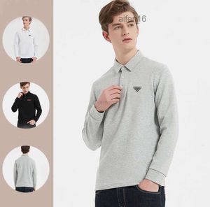 Heren polo t-shirt ontwerper Pullover T-stukken met lange mouwen Effen T-shirts sportkleding Tops
