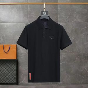Heren Polo T-shirts Designer Zomer Hoogwaardige Polo Shirt Fashion Stand Collar Pullover Button T-Shirt Casual Men Polos T-T-omgekeerde driehoek Fineer Kleding