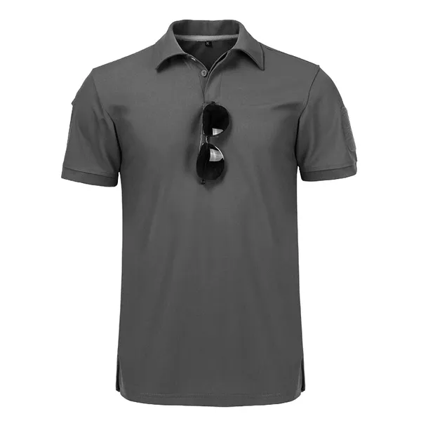 Polos pour hommes 2024 Polo brodé à séchage rapide Summer Summer personnalisé PLUS TIFLE MILIATION UNIFICAL TACTICAL FLAT