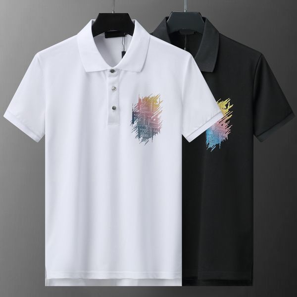 Polos Mens Designer Printing Logo Polo Taphes Brand Vêtements Coton Coton Summer Couchés Business Designers FF Tops T-shirt Casual Striped Breathable Vêtements