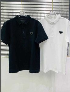Polos pour hommes Designer T-shirt double coton polo décontracté été respirant couleur unie top qualité t-shirts début du printemps hommes t-shirt lettres NJ9Q