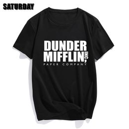 Polos para hombre DUNDER MIFFLIN PAPER INC office tv show Camiseta de algodón para hombre Camiseta de algodón de verano para niño y niña Ropa unisex 230323