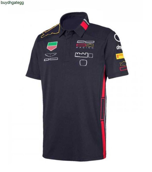 Polos para hombre Versión del equipo F1 Fan del coche Traje de carreras Hombres y mujeres Verano Camiseta de manga corta roja Fan del coche Ropa de secado rápido Monos Polo Personalizat Personalizabl Ygyd