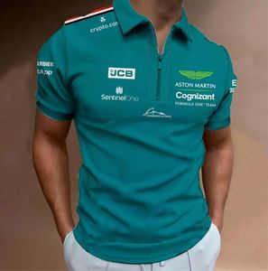 Mens Polos Fashion Aston Martin Team T-shirts Spanish Racing Driver Fernando Alonso 14 et Stroll 18 Polo surdimensionné 5516ess