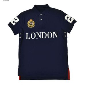 Herenpolo's Hoge kwaliteit stadsontwerperpolo's Shirts Herenborduurwerk Katoen Londen Marine Toronto New York Mode Casual polo t