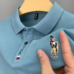 Polos pour hommes de haute qualité Polon de coton de printemps et d'été Business Business Sports ShortSleeved Tshirt S4XL 230609