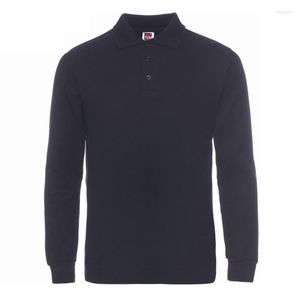 Polos pour hommes de haute qualité, hauts, t-shirts, polos à manches longues, marques d'affaires, col rabattu