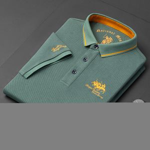 Polos para hombre de marca de gama alta de algodón de moda bordado Polo camisa de verano Casual de negocios de manga corta camiseta solapa tendencia superior 230609