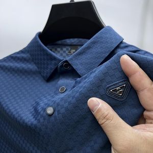 Heren Polos Hoogte -ijs naadloos Polo shirt met korte mouwen voor zomerse modebrief Borduurwerkstraat T -shirt Top 230718
