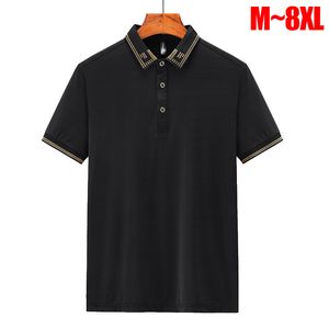 Heren Polos Mens kleding Big Size Men Polo shirts korte mouw ademhalingsgolfslijtage T -shirt mannelijk 8xl 7xl grote plus size designer mode 230206