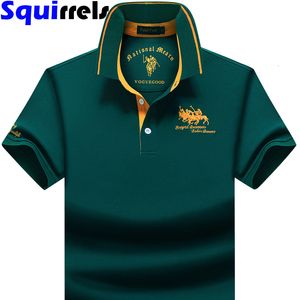 Heren polo's heren poloshirt korte mouw t-shirt zomer revers losse grote maat halve mouw t-shirt topkleding 230609
