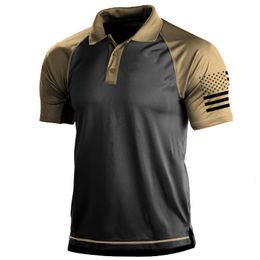 Heren Polo Militaire Tactische Polo Shirt Mannen T-shirt US Army Korte Mouw Jacht Wandelen Kleding Tops Tees Outdoor T-shirts 230614